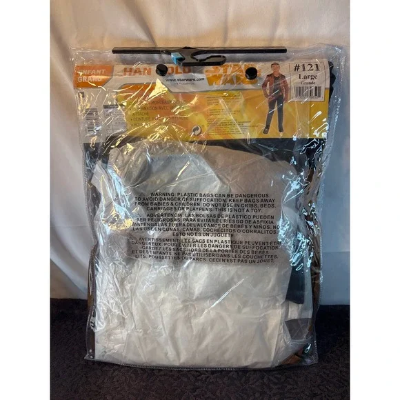 Star Wars Han Solo Costume Solo Movie Child Large 12-14 4pc Jumpsuit Holster NEW - Picture 3 of 4